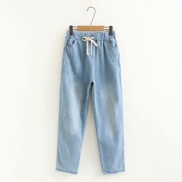 women's jeans s54 autumn winter plus size women clothing ankle-length 5xl casual fashion loose drawstring waist denim pants 225, Blue
women's jeans s54 autumn winter plus size women clothing ankle-length 5xl casual fashion loose drawstring waist denim pants 225, Blue