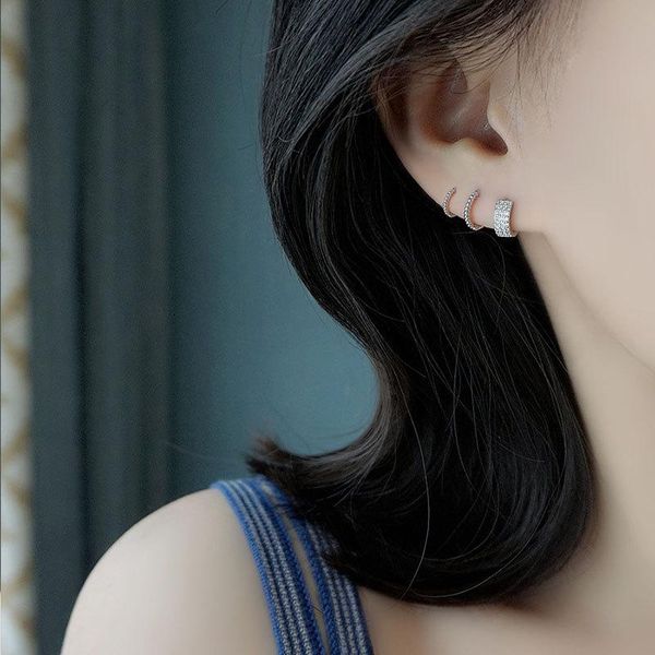 hoop & huggie real 925 sterling silver small earrings twisted zircon wide hoops cartilage piercing for women, Golden;silver
hoop & huggie real 925 sterling silver small earrings twisted zircon wide hoops cartilage piercing for women, Golden;silver