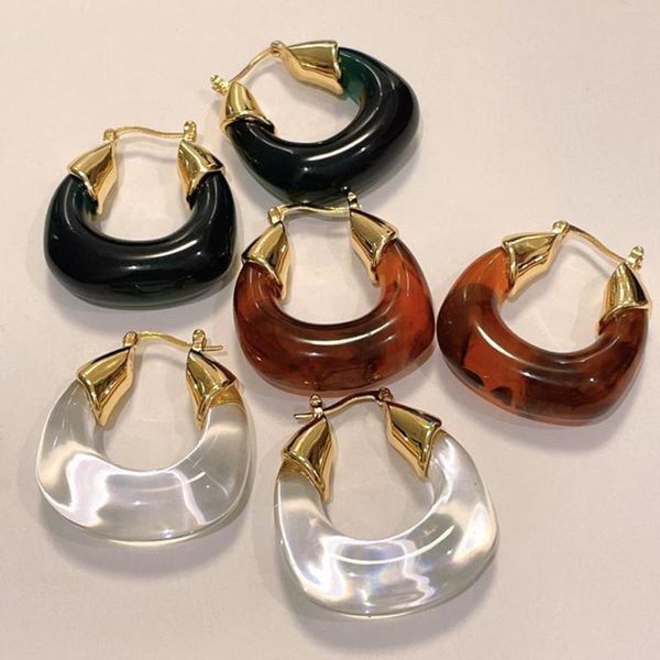 hoop & huggie 2021 style trendy light luxury design sense transparent acrylic ear buckle girl cold wind u-shaped creative splicing earring, Golden;silver
hoop & huggie 2021 style trendy light luxury design sense transparent acrylic ear buckle girl cold wind u-shaped creative splicing earring, Golden;silver