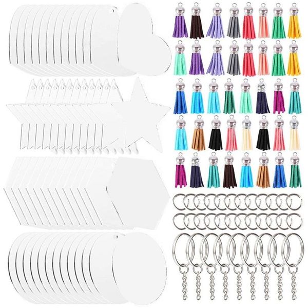 keychains set including 40 acrylic blanks leather tassels key rings with extension chain open small, Silver
keychains set including 40 acrylic blanks leather tassels key rings with extension chain open small, Silver