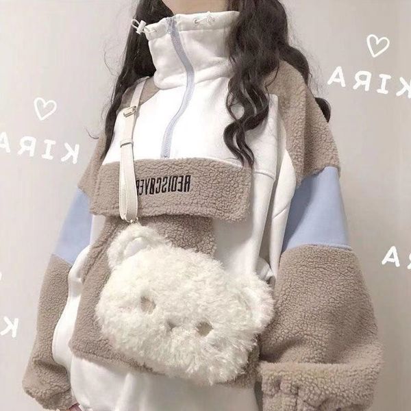 sweater women's fashion in autumn and winter new coat female student korean loose plush thickened harajuku color matching top, Black
sweater women's fashion in autumn and winter new coat female student korean loose plush thickened harajuku color matching top, Black