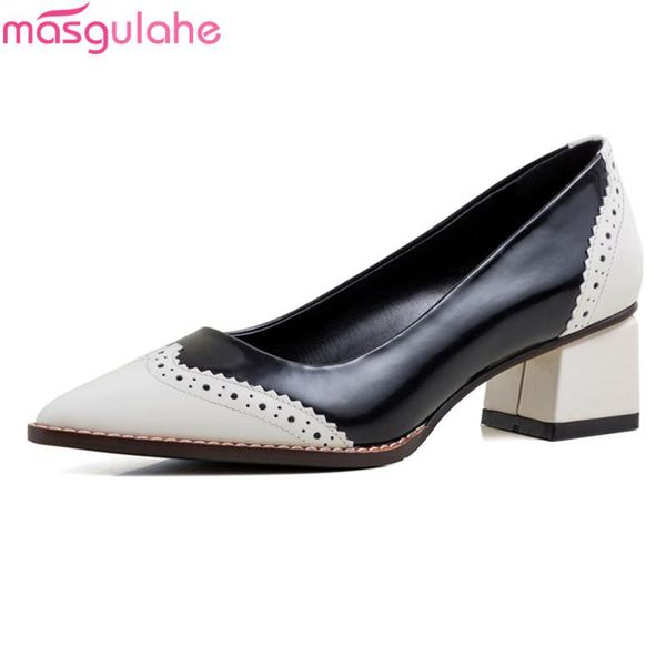 dress shoes masgulahe 2021 brand summer women pumps genuine leather shallow pointed toe square heels fashion ladies, Black
dress shoes masgulahe 2021 brand summer women pumps genuine leather shallow pointed toe square heels fashion ladies, Black