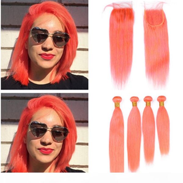 pure orange peruvian virgin human hair bundles deals 4pcs with closure 5pcs lot straight orange 4x4 lace closure piece with weaves, Black;brown
pure orange peruvian virgin human hair bundles deals 4pcs with closure 5pcs lot straight orange 4x4 lace closure piece with weaves, Black;brown