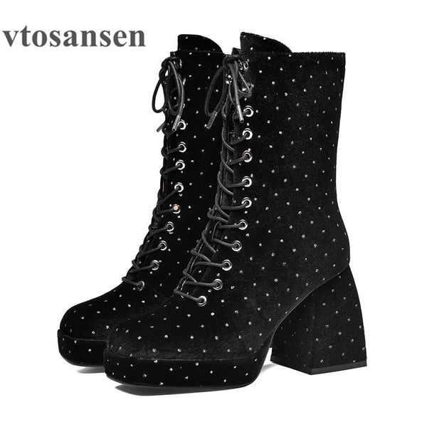 boots shoes party for women high platform punk gothic lace up chunky heels 2021 brand ankle flock big size, Black
boots shoes party for women high platform punk gothic lace up chunky heels 2021 brand ankle flock big size, Black