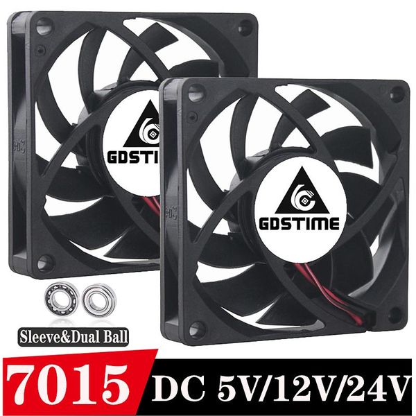 2pcs gdstime 7cm dc 5v 12v 24v brushless cooling axial fan 70mm x 15mm 2pin pc case radiator silent cooler 70x70x15mm 7015
2pcs gdstime 7cm dc 5v 12v 24v brushless cooling axial fan 70mm x 15mm 2pin pc case radiator silent cooler 70x70x15mm 7015