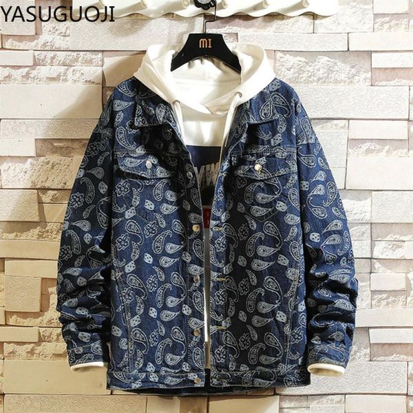 men's jackets yasuguoji 2021 spring denim jacket off shoulder print embroidery loose lapel stitching retro cowboy jeans top, Black;brown
men's jackets yasuguoji 2021 spring denim jacket off shoulder print embroidery loose lapel stitching retro cowboy jeans top, Black;brown