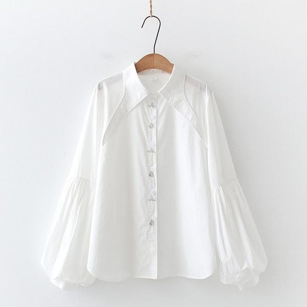 women's blouses & shirts cotton 100% white women summer embroidery turn-down collar lantern sleeved loose female lady outwear
women's blouses & shirts cotton 100% white women summer embroidery turn-down collar lantern sleeved loose female lady outwear