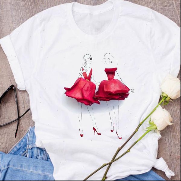 women graphic rose elegant 90s casual floral flower korean clothes lady clothing female tees t shirt womens t shirt, White
women graphic rose elegant 90s casual floral flower korean clothes lady clothing female tees t shirt womens t shirt, White