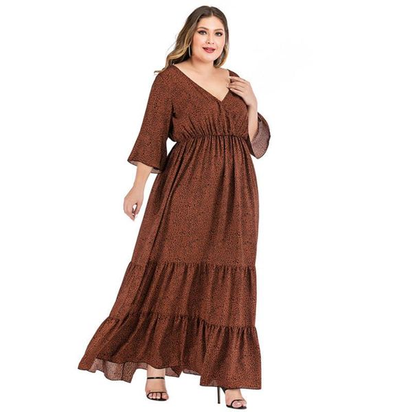 plus size dresses 5xl 6xl dress women summer v neck flare sleeve leopard print boho beach ruffles high waist maxi long, Black
plus size dresses 5xl 6xl dress women summer v neck flare sleeve leopard print boho beach ruffles high waist maxi long, Black