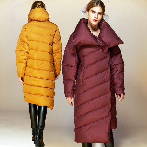 down jacket winter thickened bread coat irregular design sense of fashion large loose lapel women's long style, Black
down jacket winter thickened bread coat irregular design sense of fashion large loose lapel women's long style, Black