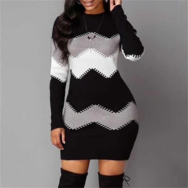 women elegant patchwork long sleeve warm dress autumn winter rib knit sweater casual turtleneck pullover mini es 211112, Black;gray
women elegant patchwork long sleeve warm dress autumn winter rib knit sweater casual turtleneck pullover mini es 211112, Black;gray