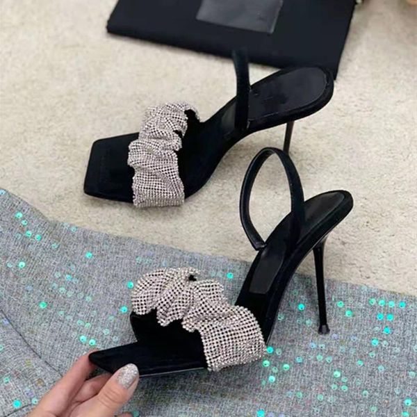 sandals 2021 spring and summer high heel 10cm women shoes crystal buckled genuine leather 35-40, Black
sandals 2021 spring and summer high heel 10cm women shoes crystal buckled genuine leather 35-40, Black