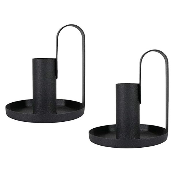 2pcs retro wrought iron candle holders, simple black candlestick holders for taper candles, fits wedding, dinning cnim hot
2pcs retro wrought iron candle holders, simple black candlestick holders for taper candles, fits wedding, dinning cnim hot