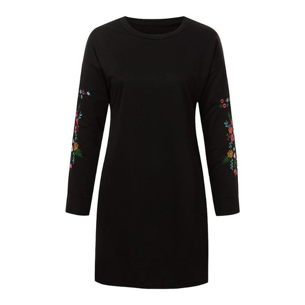 casual dresses 2021 women autumn winter long sleeve floral embroidery sweatshirt dress z929, Black;gray
casual dresses 2021 women autumn winter long sleeve floral embroidery sweatshirt dress z929, Black;gray