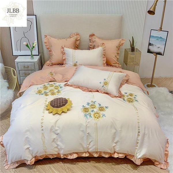 bedding sets soft cozy egyptian cotton sunflower flowers embroidery princess set ruffles duvet cover flat/fitted sheet pillowcases
bedding sets soft cozy egyptian cotton sunflower flowers embroidery princess set ruffles duvet cover flat/fitted sheet pillowcases
