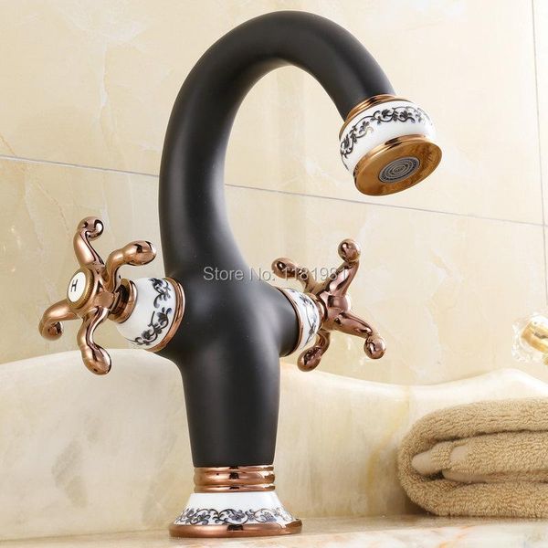 bathroom sink faucets dual handles black painted porcelain basin brass faucet mixer tap b108
bathroom sink faucets dual handles black painted porcelain basin brass faucet mixer tap b108