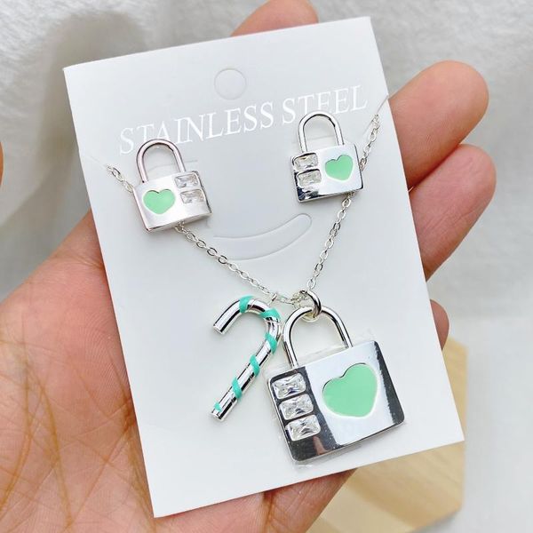earrings & necklace heart for women chokers on the neck pendant stainless steel fashion chain gift woman accessories wholesale, Silver
earrings & necklace heart for women chokers on the neck pendant stainless steel fashion chain gift woman accessories wholesale, Silver