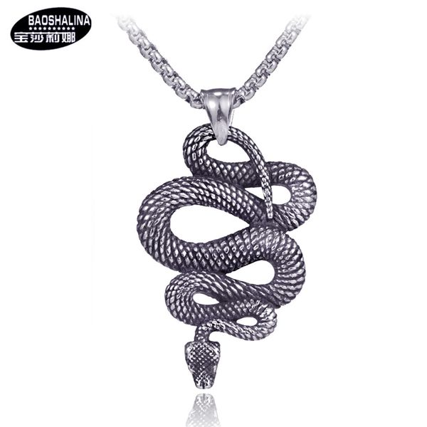 snake necklace star hip hop carved ancient titanium steel trendy male stainless pendant, Silver
snake necklace star hip hop carved ancient titanium steel trendy male stainless pendant, Silver