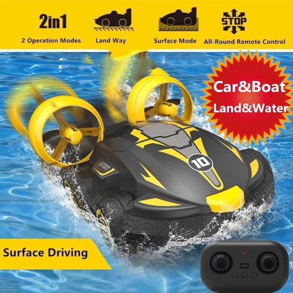 2.4g water & land 2 in 1 amphibious drift car remote control hovercraft high speed boat rc stunt car for boys model outdoor toy
2.4g water & land 2 in 1 amphibious drift car remote control hovercraft high speed boat rc stunt car for boys model outdoor toy