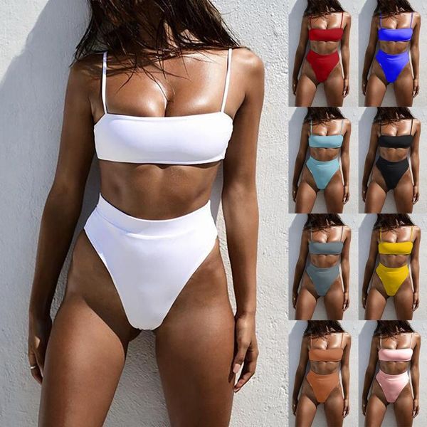 women's swimwear 2021 ladies swimsuit women bikinis fashion bikini three-point solid color set mujer maillot de bain, White;black
women's swimwear 2021 ladies swimsuit women bikinis fashion bikini three-point solid color set mujer maillot de bain, White;black