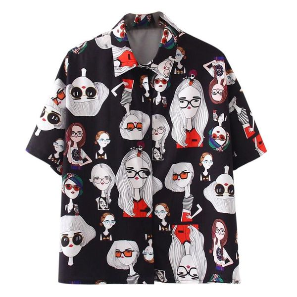 short sleeve women blouses school work office shirts casual ladies kawaii cartton print shirt women fashion blusas clothing, White
short sleeve women blouses school work office shirts casual ladies kawaii cartton print shirt women fashion blusas clothing, White