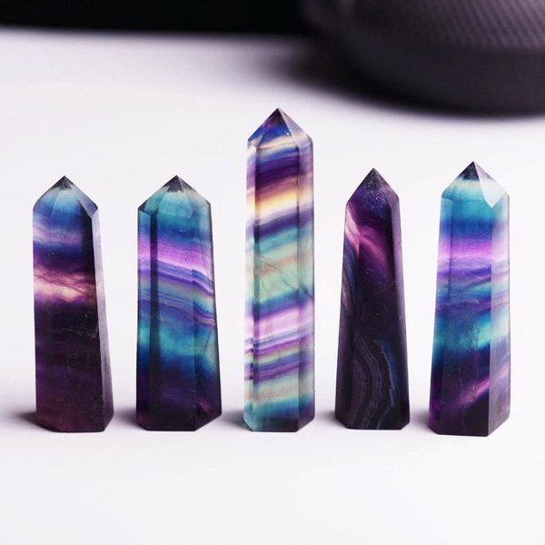 decorative objects & figurines natural colorful fluorite prism stone crystal pillar mineral specimens home furnishings decoration gifts
decorative objects & figurines natural colorful fluorite prism stone crystal pillar mineral specimens home furnishings decoration gifts