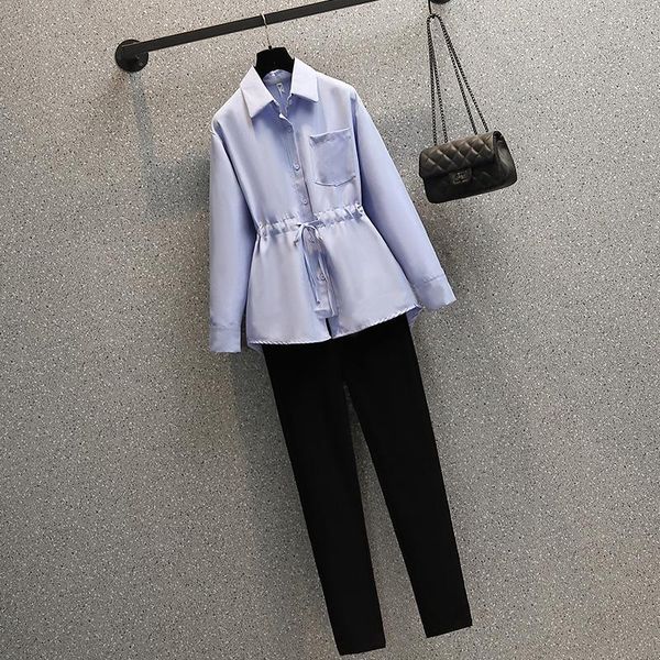 women's two piece pants autumn shirts sets women plus size solid color blouses and suits casual fashion elegant korean set cloth, White
women's two piece pants autumn shirts sets women plus size solid color blouses and suits casual fashion elegant korean set cloth, White