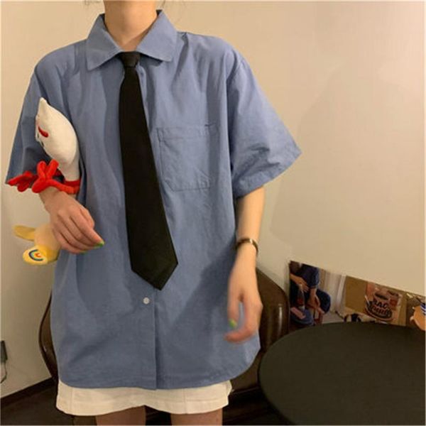 women's blouses & shirts women short sleeve solid oversize loose turn down collar college simple womens all-match 2021 summer, White
women's blouses & shirts women short sleeve solid oversize loose turn down collar college simple womens all-match 2021 summer, White