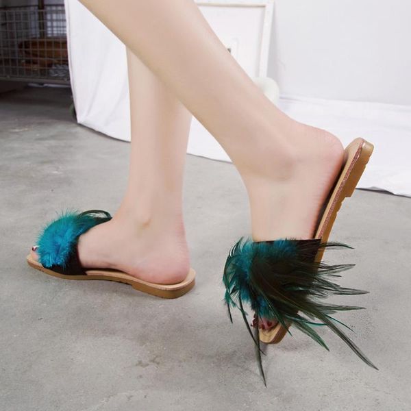 slippers sandals women's fashion colorful feather peep toe casual flat 2021 summer ladies shoes, Black
slippers sandals women's fashion colorful feather peep toe casual flat 2021 summer ladies shoes, Black