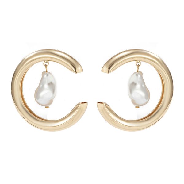 yamog baroque imitation pearl c-shaped earrings studs women geometric hollow out copper earring european business party ear wear jewelry acc, Golden;silver
yamog baroque imitation pearl c-shaped earrings studs women geometric hollow out copper earring european business party ear wear jewelry acc, Golden;silver