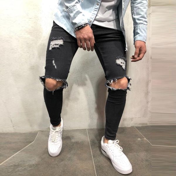 men's jeans 2021 fashion ripped slim for mens autumn streetwear casual denim trouser vintage men spring mid waist solid pencil pants, Blue
men's jeans 2021 fashion ripped slim for mens autumn streetwear casual denim trouser vintage men spring mid waist solid pencil pants, Blue