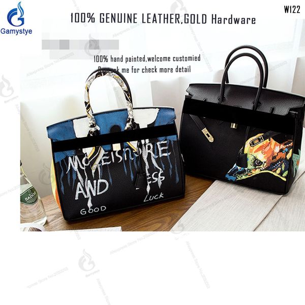 art graffiti more is less handmake bags womens genuine leather hand bag designers luxury bags brand female totes crossbody bags, Black;red
art graffiti more is less handmake bags womens genuine leather hand bag designers luxury bags brand female totes crossbody bags, Black;red