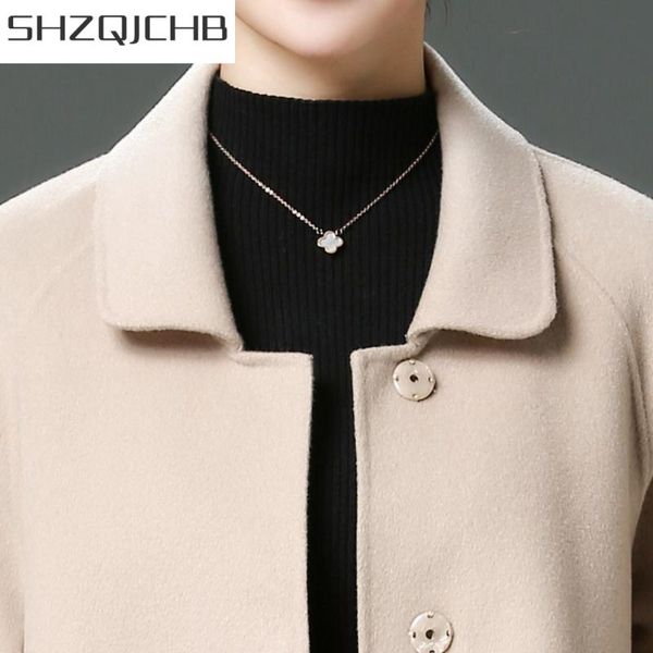 women's wool & blends shzq elegant 100% coat female autumn abrigos mujer invierno 2021 korean ladies vintage blend woolen jacket yn-20#, Black
women's wool & blends shzq elegant 100% coat female autumn abrigos mujer invierno 2021 korean ladies vintage blend woolen jacket yn-20#, Black