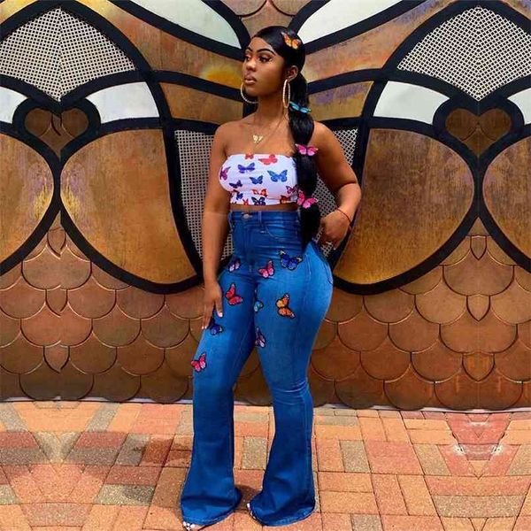 tsuretobe butterfly embroidery flare jean vintage high waist bell bottom party stretch denim wide leg pants female 210809, Blue
tsuretobe butterfly embroidery flare jean vintage high waist bell bottom party stretch denim wide leg pants female 210809, Blue