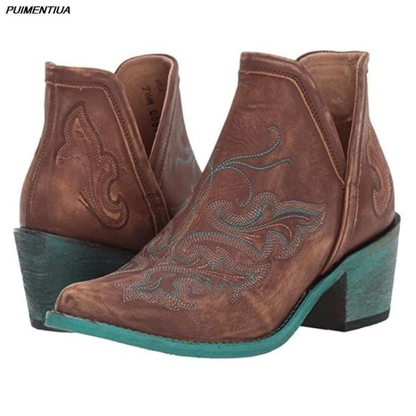 boots puimentiua retro autumn winter casual western cowboy ankle women leather cowgirl short high heels shoes botas mujer, Black
boots puimentiua retro autumn winter casual western cowboy ankle women leather cowgirl short high heels shoes botas mujer, Black