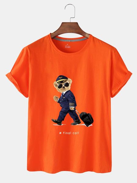 women's t-shirt summer fashion style pure cotton funny aircraft commander bear pattern printing and fresh short sleeve woman's, White
women's t-shirt summer fashion style pure cotton funny aircraft commander bear pattern printing and fresh short sleeve woman's, White
