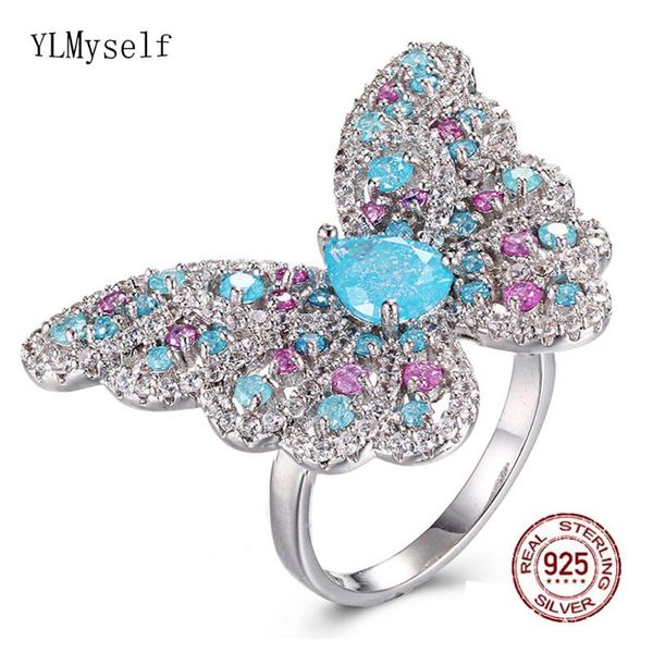cluster rings real solid 925 silver ring luxury animal butterfly with aquamarine blue /rose candy color zircon lovely fine jewelry for women, Golden;silver
cluster rings real solid 925 silver ring luxury animal butterfly with aquamarine blue /rose candy color zircon lovely fine jewelry for women, Golden;silver