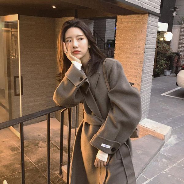 women's wool & blends 2021 autumn winter reverse season hand sewn double-sided cashmere coat middle long waist slim high-end tweed, Black
women's wool & blends 2021 autumn winter reverse season hand sewn double-sided cashmere coat middle long waist slim high-end tweed, Black