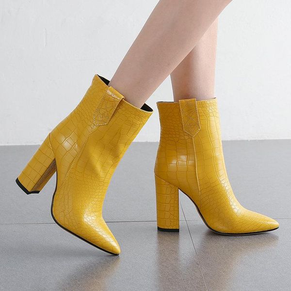 boots fashion ankle print pu leather high heel pointed toe autumn winter plush female women zapatos de mujer w20-77, Black
boots fashion ankle print pu leather high heel pointed toe autumn winter plush female women zapatos de mujer w20-77, Black