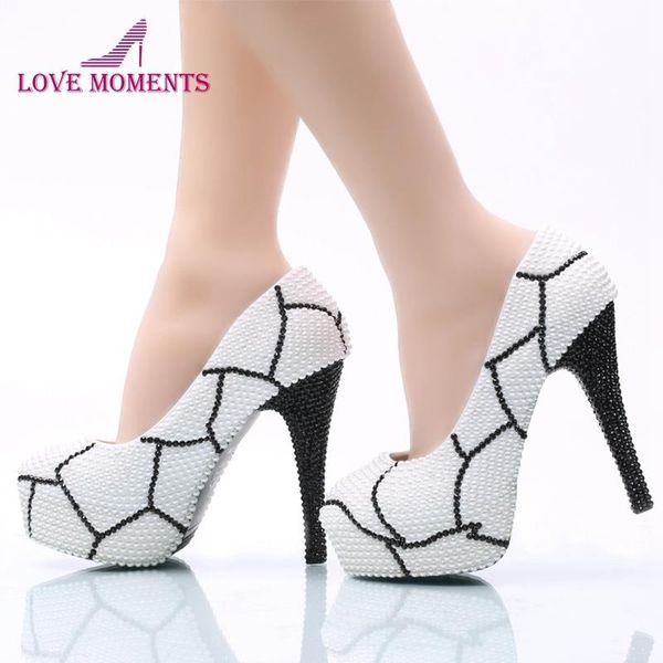 dress shoes bridesmaid plus size white pearl with black rhinestone wedding women high heel platform party prom pumps
dress shoes bridesmaid plus size white pearl with black rhinestone wedding women high heel platform party prom pumps