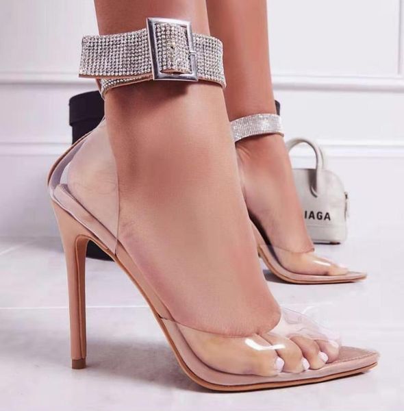 female sandal large size pvc shoes high heels girls big stiletto plastic closed beige rhinestone high-heeled pointed fashion, Black
female sandal large size pvc shoes high heels girls big stiletto plastic closed beige rhinestone high-heeled pointed fashion, Black