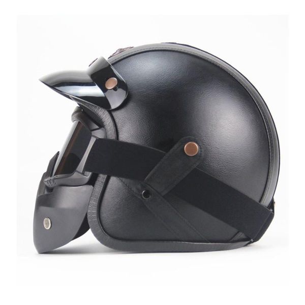 vintage detachable glasses and mouth filter retro mask half open face motorcycle helmets 3/4 leather helmet
vintage detachable glasses and mouth filter retro mask half open face motorcycle helmets 3/4 leather helmet