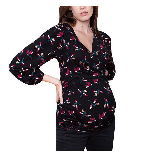 femme enceintewomen pregnant nusring maternity v-neck long sleeve ruffles printed blouse breastfeeding clothes nursing, White
femme enceintewomen pregnant nusring maternity v-neck long sleeve ruffles printed blouse breastfeeding clothes nursing, White