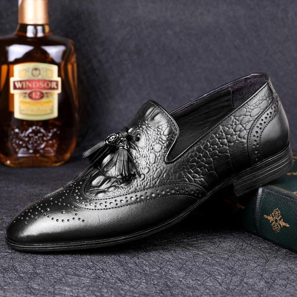 dress shoes men designer luxury loafers genuine leather wedding party british style brogue mens casual large sizes 48, Black
dress shoes men designer luxury loafers genuine leather wedding party british style brogue mens casual large sizes 48, Black