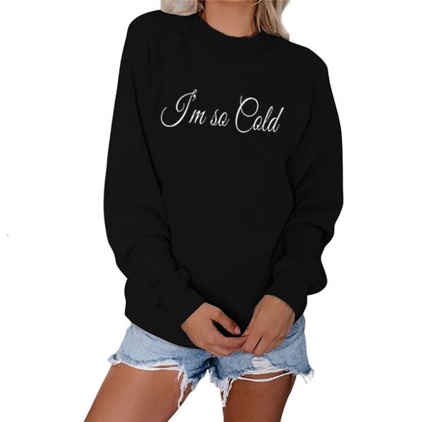 2021 autumn women's round neck loose printed sweater, Black 
2021 autumn women's round neck loose printed sweater, Black