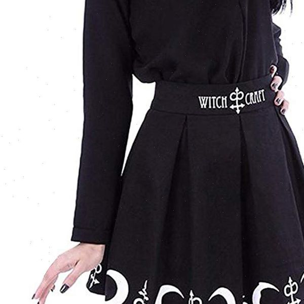 women gothic punk moon magic spell symbols pleated mini skirt black simple new summer wild mini skirt zer
women gothic punk moon magic spell symbols pleated mini skirt black simple new summer wild mini skirt zer