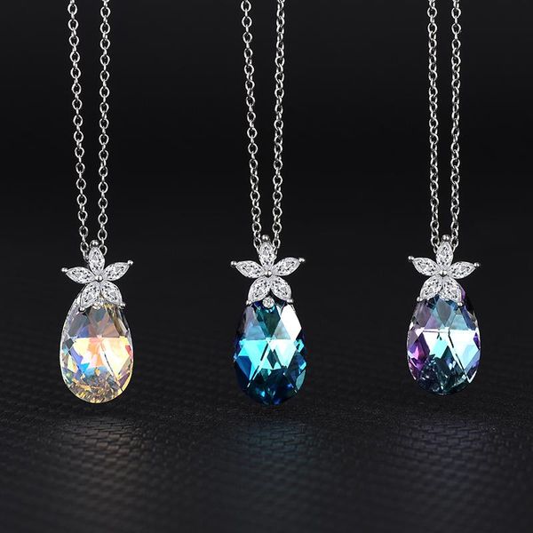 chains s925 sterling silver teardrop crystal pendant necklace for women using austrian crystals pentagram plum blossom collarbone chain
chains s925 sterling silver teardrop crystal pendant necklace for women using austrian crystals pentagram plum blossom collarbone chain