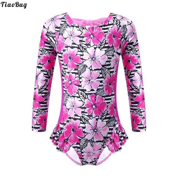 one-pieces tiaobug kids girls swimwear round neck long sleeves self tie back print ruffle trim swimming jumpsuit bodysuit for beach pool, Black
one-pieces tiaobug kids girls swimwear round neck long sleeves self tie back print ruffle trim swimming jumpsuit bodysuit for beach pool, Black