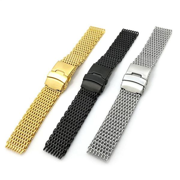 watch bands 18/20/22mm watchband luxury cool watches mesh stainless steel bracelet silver wristwatch band strap replacement + tool, Black;brown
watch bands 18/20/22mm watchband luxury cool watches mesh stainless steel bracelet silver wristwatch band strap replacement + tool, Black;brown