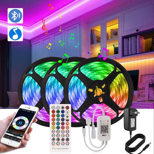 100ft 30m smart led strip light kit with bluetooth app remote, ultra long rgb led light for bedroom kitchen home decoration
100ft 30m smart led strip light kit with bluetooth app remote, ultra long rgb led light for bedroom kitchen home decoration